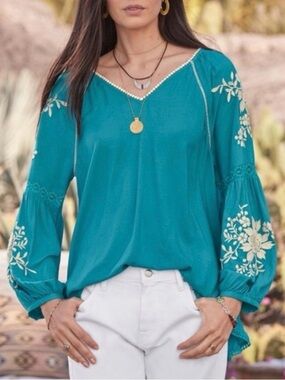 Sundance Naomi Isles Embroidered V-Neck Tunic